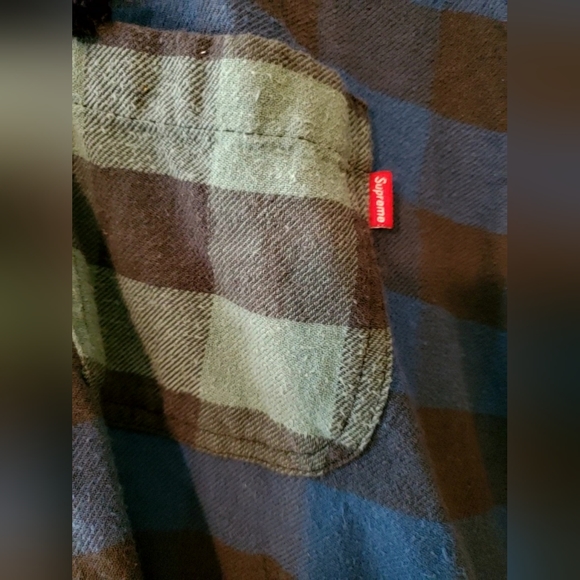Supreme Hooded Buffalo plaid Flannel shirt - Picture 3 of 7